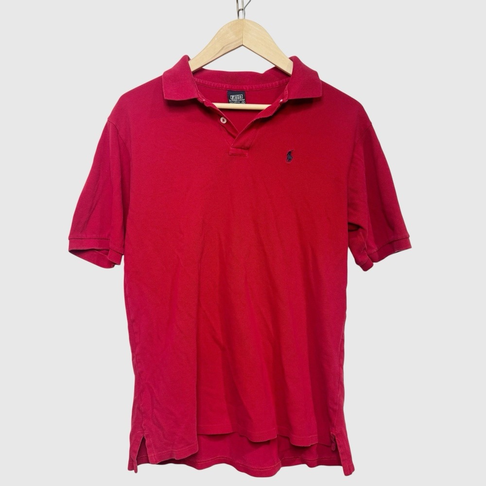 Polo Ralph Lauren Classic Fit Polo Shirt Red Pony Logo Men's XL Y2K 90s Preppy